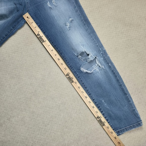 Judy‎ Blue Hayride Jeans Womens 13/31 Distressed Ripped Paint Splatter Mid Rise - Picture 9 of 11